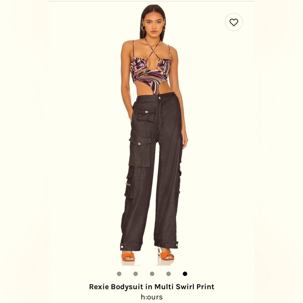 X revolve Rexie bodysuit multi swirl print size s